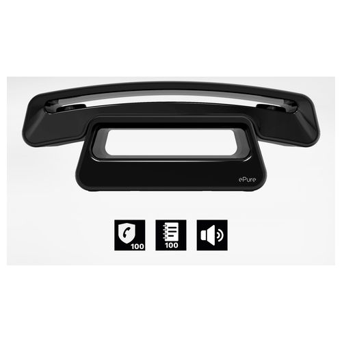 ePure 3 Iconic Telefono DECT con identificatore di chiamata nero
