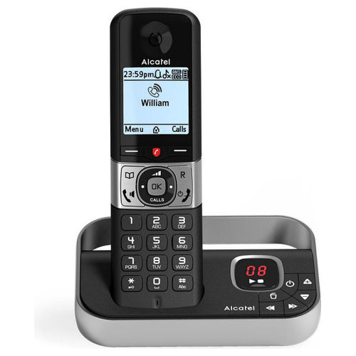 F890 Telefono Cordless DECT con Identificatore di Chiamata Nero