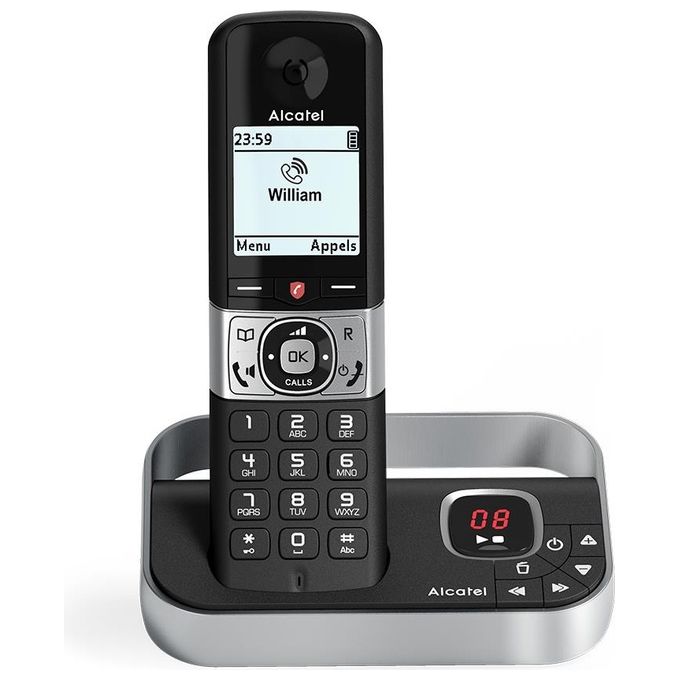 Alcatel F890 Telefono DECT Identificatore di Chiamata Nero/Argento