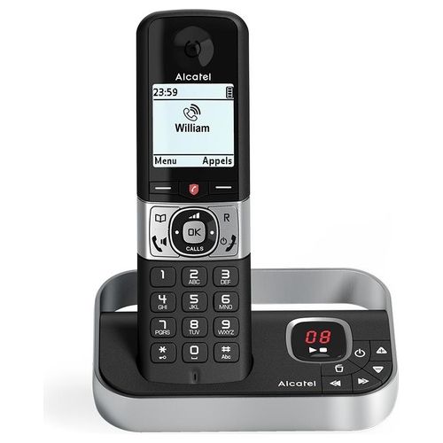 Alcatel F890 Telefono DECT Identificatore di Chiamata Nero/Argento