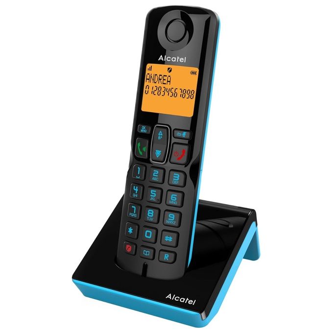 Alcatel S280 Cordless Vivavoce con Funzione Blocco Chiamate Evoluto Blu