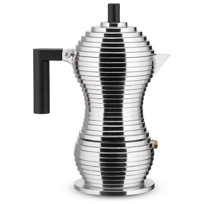 Alessi Pulcina caffettiera moka espresso per induzione, 3 tazze, al...