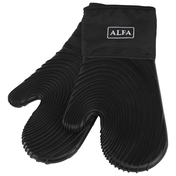Alfa Forni Guanti da Cucina Nero
