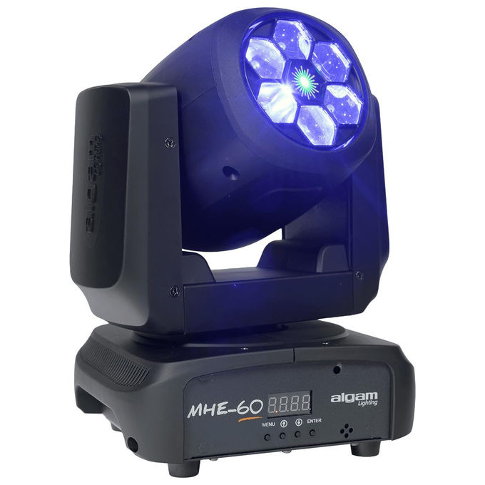 Algam Lighting MHE60 Lira Wash LED 6 x 15W RGBW con Laser Verde