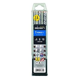 Set di Punte per Trapano a Percussione SDS FORCE X Box 3 Pezzi 6- 8-10x160