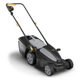 Tagliaerba elettrico a spinta con larghezza di taglio di 38 cm, sacco di raccolta dell'erba da 40 litri e un motore da 1400 W