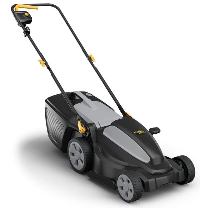 Image of Alpina Tagliaerba elettrico a spinta con larghezza di taglio di 38 cm, sacco di raccolta dell'erba da 40 litri e un motore da 1400 W