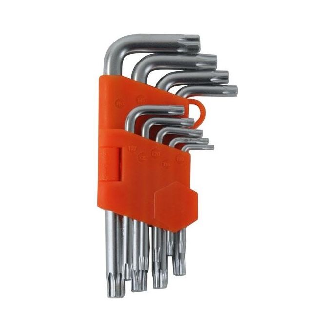 Image of Alte Serie Chiavi Torx T10-50 pezzi 9 con Foro cromo vanadio Corte - 01976
