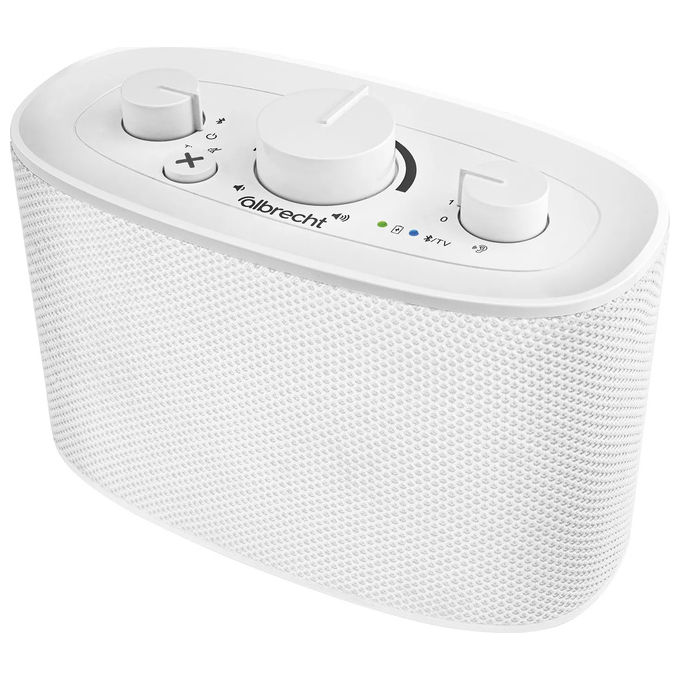 Albrecht 24100 Klaro Altoparlante Portatile Stereo 4 W Wireless Aux USB Type-C Bianco