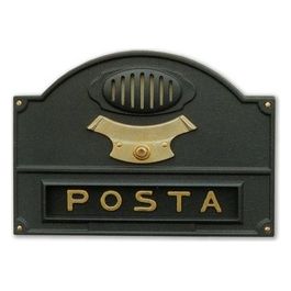 A5 Placca Bucalettere Campanello e Citofono Ottone Verniciato Ghisa