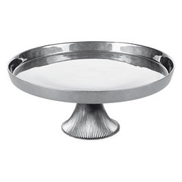 ALZATA RIGHE 28CX12CM COLORE PLATINO