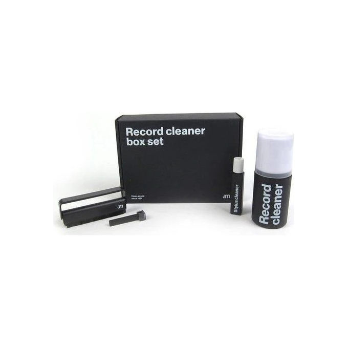 AM Clean Sound, Set Pulizia Vinili, Con Soluzione Detergente, Panno in Cotone e Spazzole
