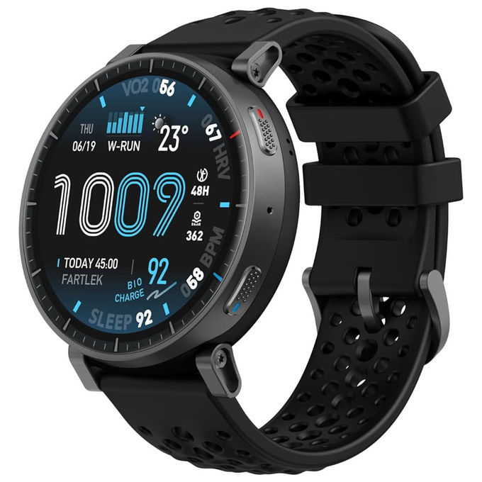 Amazfit Active Max display ultra luminoso da 1,5 pollici, 4 GB di memoria, mappe offline, monitoraggio dell'energia BioCharge