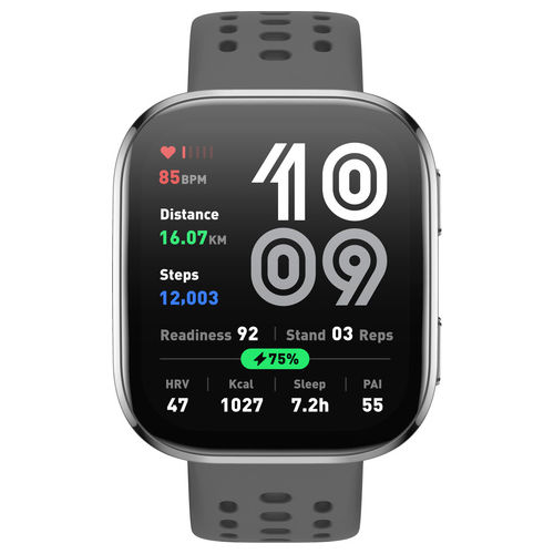 Bip 6 Charcoal Smartwatch con GPS e Touchscreen