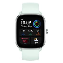 GTS 4 Mini 1.65'' Amoled Sport & Salute elevata autonomia impermeabile 5atm compatibile iOS/Android Azzurro