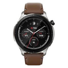 Amazfit GTR 4 1.43'' Amoled Sport & Salute elevata autonomia impermeabile 5atm compatibile iOS/Android Vintage Brown Leather