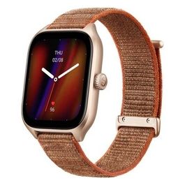 Amazfit GTS 4 1.75'' Amoled Sport & Salute elevata autonomia impermeabile 5atm compatibile iOS/Android Nylon Strap Autumn Brown