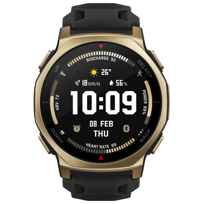 Amazfit T-rex 3 Pro 3,35 cm (1.32") AMOLED 44 mm Digitale 466 x 466 Pixel Touch screen Oro Wi-Fi GPS (satellitare)
