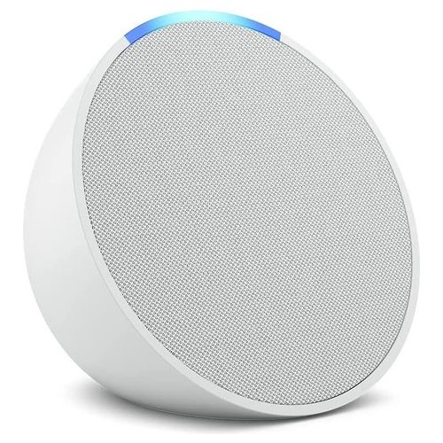 Amazon Assistente Vocale Echo Pop Altoparlante Bluetooth Intelligente Bianco Ghiaccio