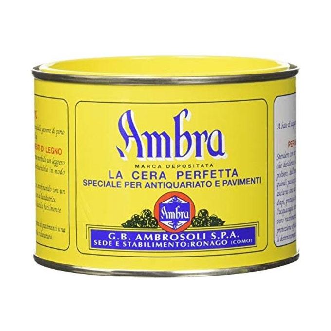 Image of Ambrosoli cera Legno Ambra Solida Marrone ml 500 Ambrosoli