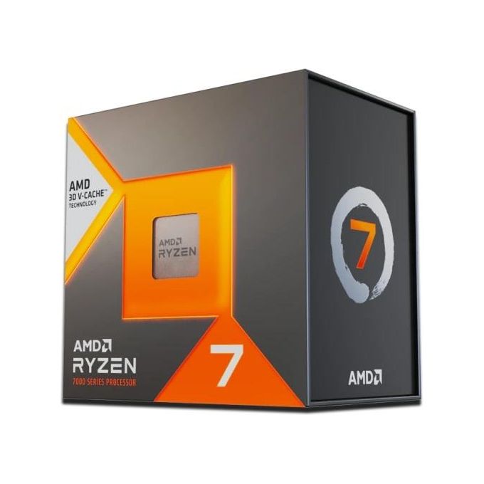 AMD Processore Ryzen 7 7800X3D, Tecnologia 3D V-Cache, 8 Core/16 Thread senza Limiti, Architettura Zen 4, 104 M di Cache, 120 W di TDP, Boost di Frequenza fino a 5.0 GHz, AMD Socket 5, DDR5 e PCIe 5.0