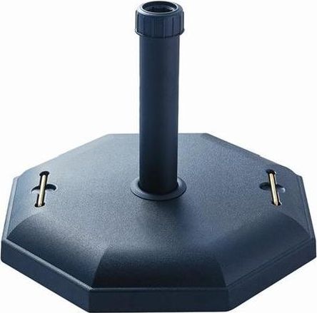 Amicasa Base per Ombrellone 32Kg Ottagonale Nero Polycrete