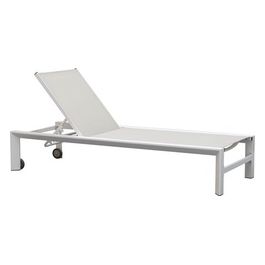 BHR 1073KD Lettino Prendisole Tropea Bianco e Grigio