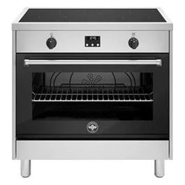 Cucina Induzione con Forno Elettrico 90x60 cm Inox