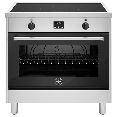 La Germania AMN964IEXE Cucina a Induzione 90 cm 4 Zone Forno Elettrico Multifunzione 11 Funzioni 117 L Classe A (90x60 cm) colore Inox