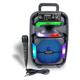 Amplificatore Wireless Con Display. Microfono E Luci Rgb