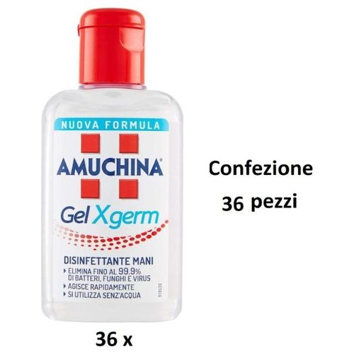 Amuchina Gel X-Germ, disinfettante mani tascabile, 80 ml - CONFEZIONE da 36 pezzi