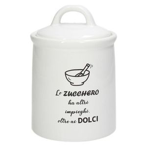 Andrea Fontebasso Barattolo Zucchero 17cm Kitchen Cool Ceramica Bianco