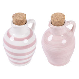 Anfora mini oliera 95 ml in ceramica tappo in sughero, Masseria