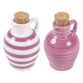 Anfora mini oliera 95 ml in ceramica tappo in sughero, Masseria