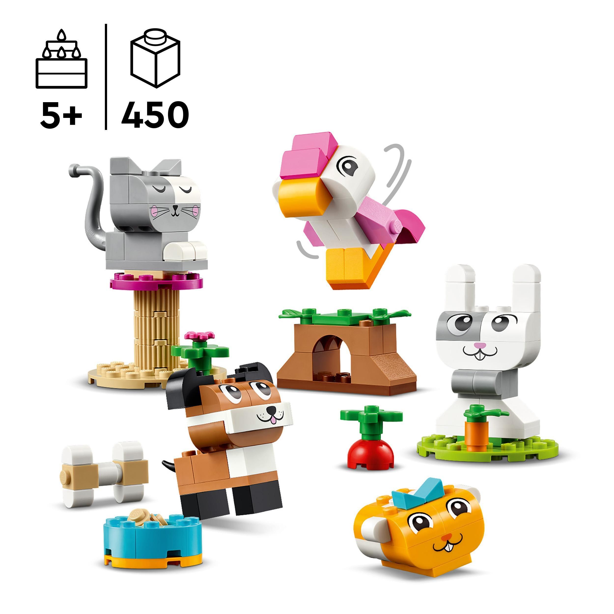 LEGO Classic 11034 Animali Domestici Creativi, Giocattolo per Bambini di 5+  Anni per Costruire Cane, Gatto e Altri Animali - LEGO - LEGO Classic -  Animali - Giocattoli