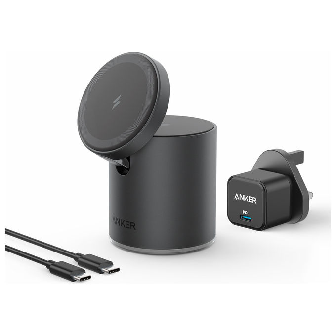 Anker PowerWave Mag-Go 2-in-1 Dock Nero
