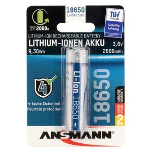 Ansmann 18650 Li-Ion Battery 2600mAh 3.6V 9.36Wh