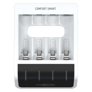 Ansmann Comfort Smart Caricatore per 4 Batterie NiMH AA/AAA