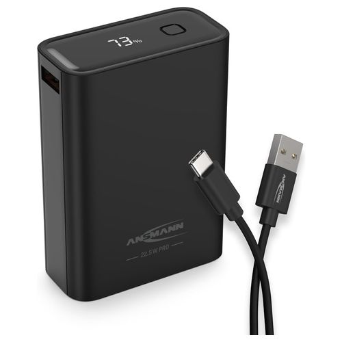 Ansmann Powerbank PRO 20.000 mAh USB-AC Port 22.5W Nero