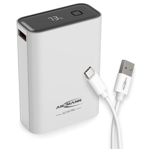 Ansmann Powerbank PRO 20.000 mAh USB-AC Port 22.5W Bianco