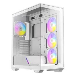 C3 ARGB White 3 Ventole ARGB PWM Type-C Pannelli Frontali e Laterali in Vetro Temperato Supporto Radiatore