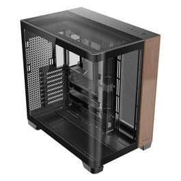 C8 Curve Wood Full Tower E-ATX Nero/Legno/Trasparente