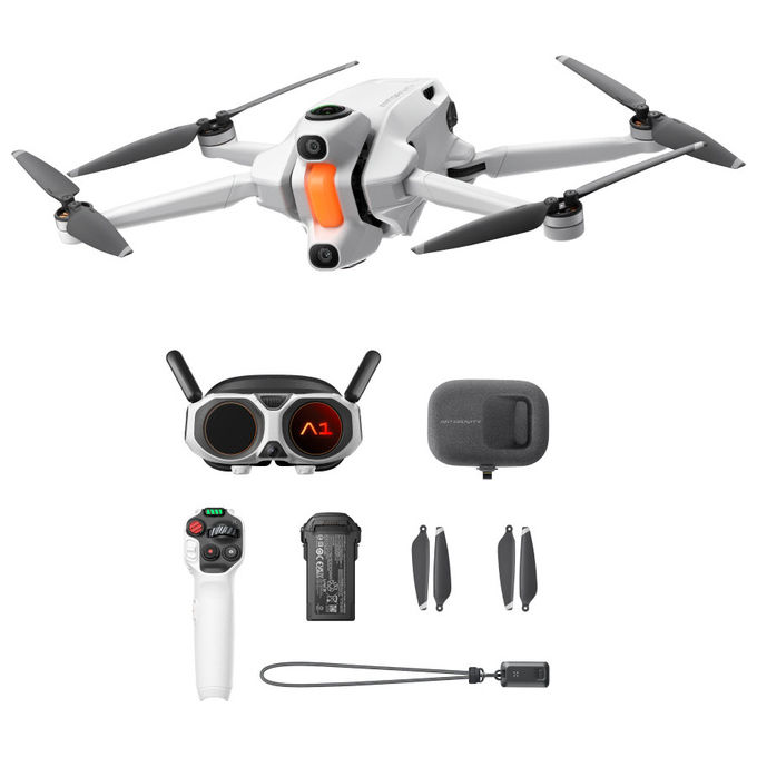 Antigravity Drone Quadrirotore A1 Standard Bundle 55 MP 8K Bianco