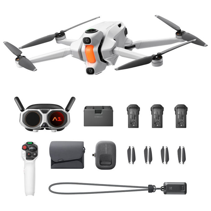 Antigravity Drone Quadrirotore A1 Explorer Bundle 55MP 8K Bianco