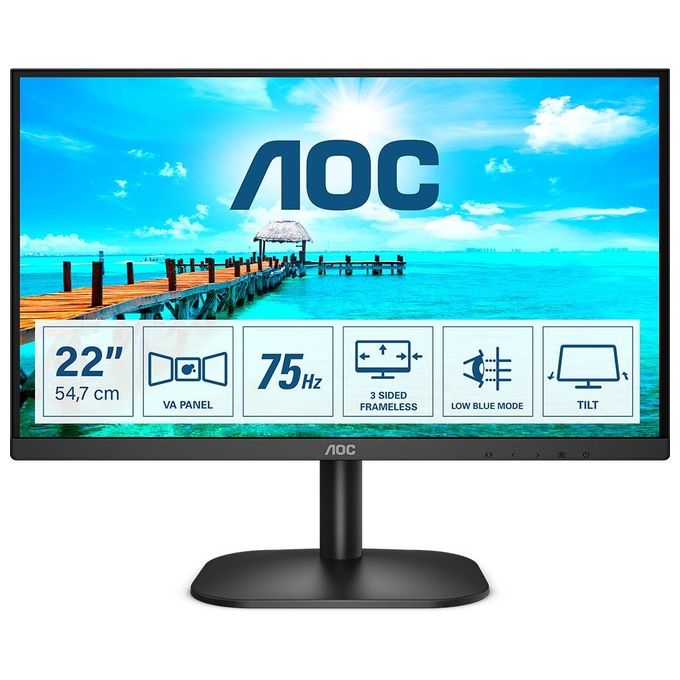 Image of AOC Monitor 21.5'' LED VA 22B2H 1920x1080 Full HD Tempo di Risposta 4 ms