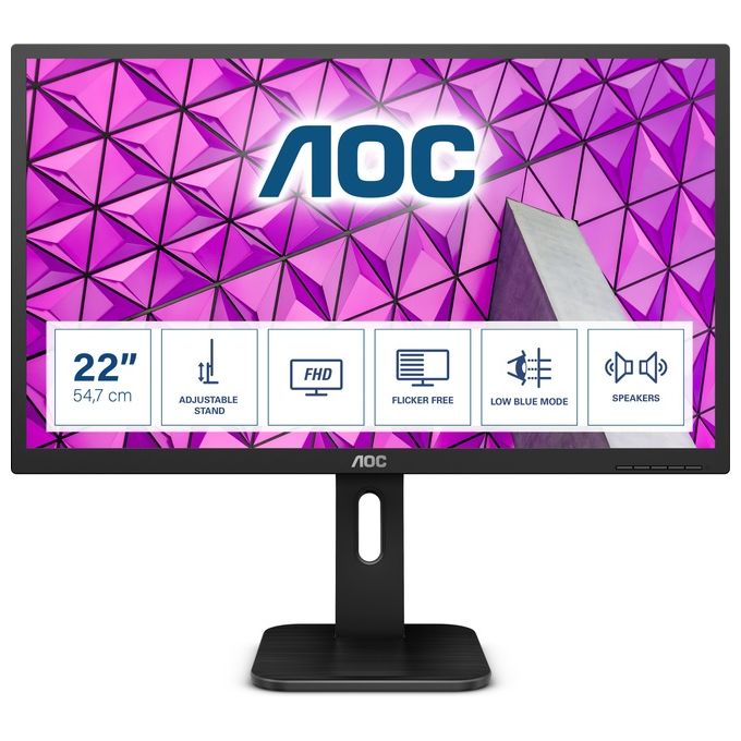 AOC Monitor 21.5" LED TN 22P1D 1920 x 1080 Full HD Tempo di Risposta 2 ms