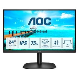 AOC Monitor 24B2XH LED da 23.8" IPS, FHD, 1920 x 1080, 75 Kz, VGA, HDMI, Nero