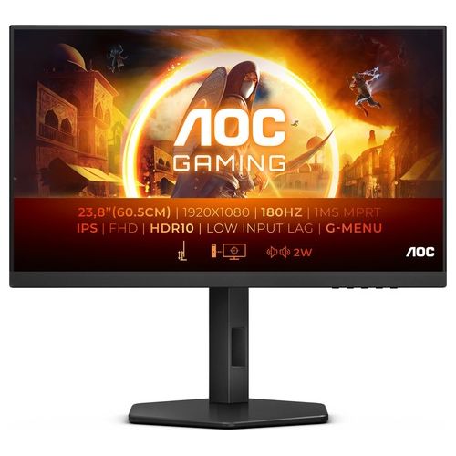 AOC 24G4X Monitor Gaming 24 IPS 180Hz Full HD 1ms Multimediale HDMI/DisplayPort
