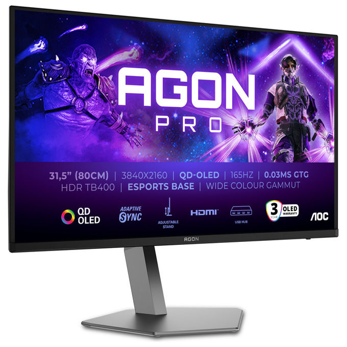 Aoc Agon Pro AG326UD Monitor PC 31,5" 4K Ultra HD OLED 165 Hz (Nero)