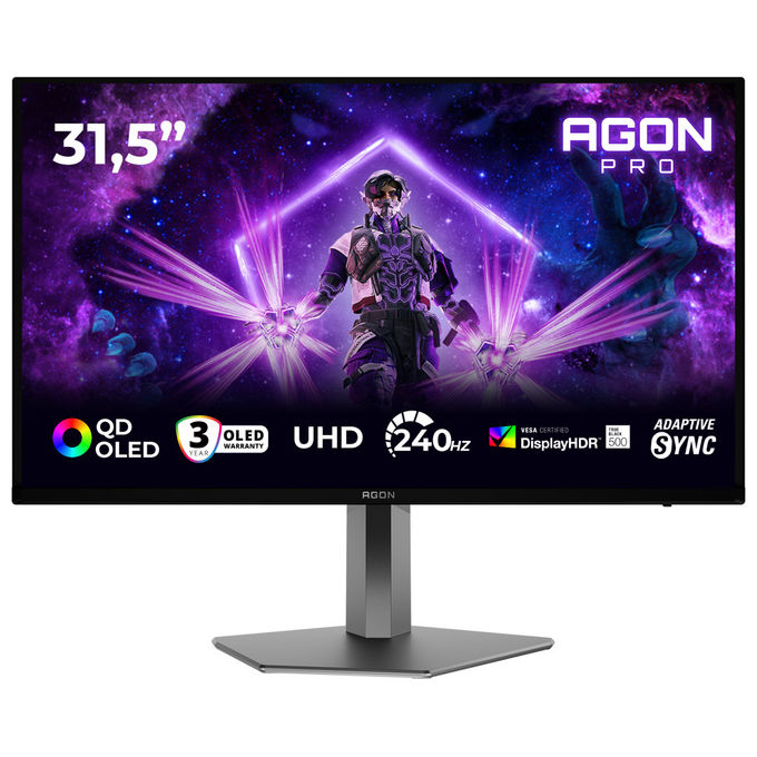 immagine di Aoc AG326UZD2 Monitor PC 31,5" 4K Ultra HD OLED 240 Hz (Nero)